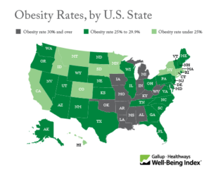 Obesity Rates, by U.S. States